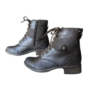 Rockport Copley Leather Boots Lace Up Zip Up Waterproof Brown Heritage Classic 7